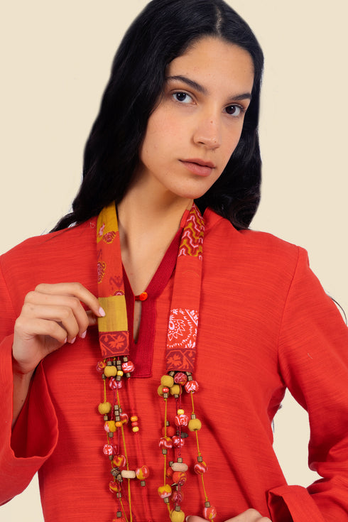 Embroidered long sleeves cotton shirt